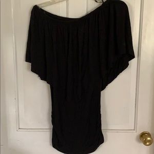 Black off the shoulder shirt